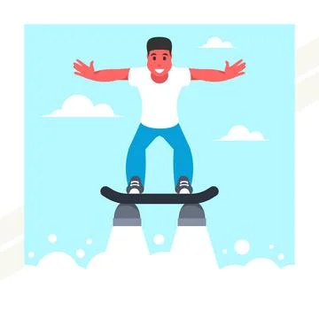 Man-on-flyboard Stock Illustration