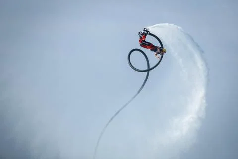 Man on the flyboard Stock Photos