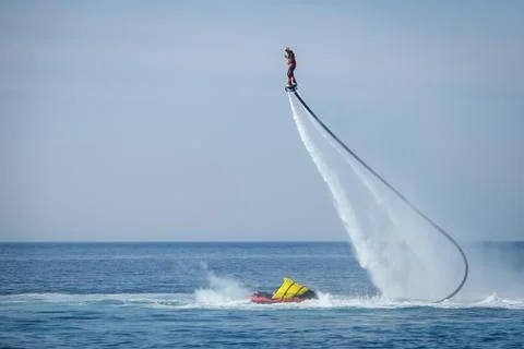 Man on the flyboard Stock Photos