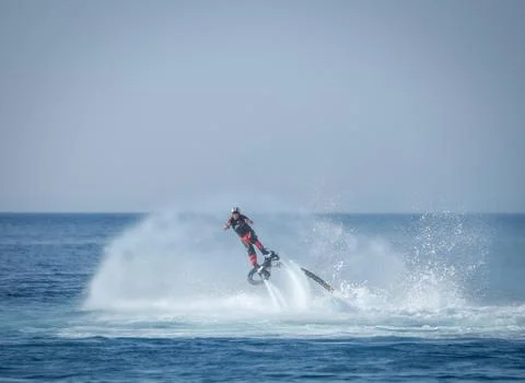 Man on the flyboard Stock Photos