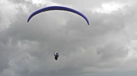 Man flying paragliding. Stock-Footage 61257142