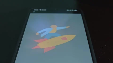Man flying on rocket, boosting career concept, presentation Stock Footage 309457285