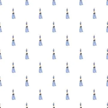 Man flying water jet board seamless pattern Ilustração Stock