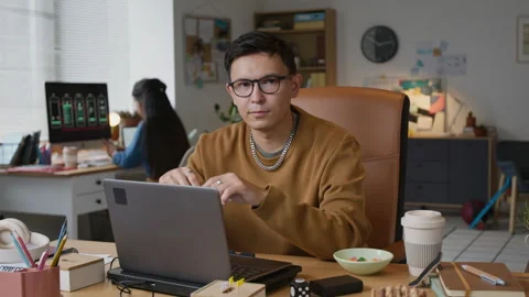 Man Focused on Work 스톡 동영상 317343676