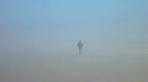 Man in the Fog Stock Footage 814030