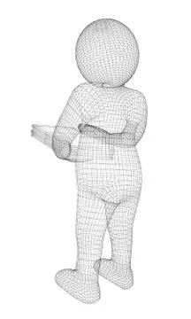 Man with a folder Stock Illustration