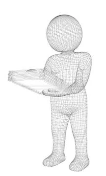 Man with a folder Stock Illustration