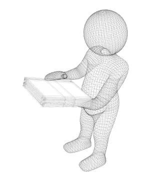 Man with a folder Stock Illustration