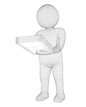 Man with a folder Stock Illustration