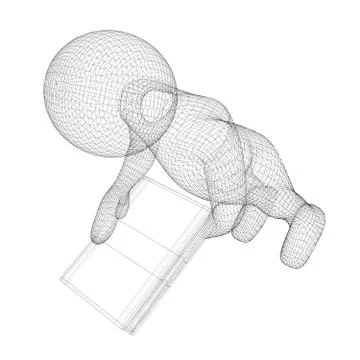 Man with a folder Stock Illustration