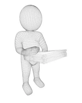 Man with a folder Stock Illustration