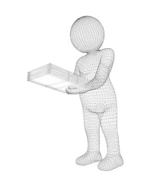 Man with a folder Stock Illustration