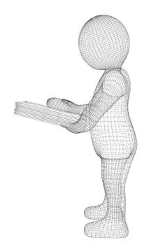 Man with a folder Stock Illustration