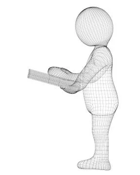 Man with a folder Stock Illustration