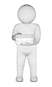 Man with a folder Stock Illustration