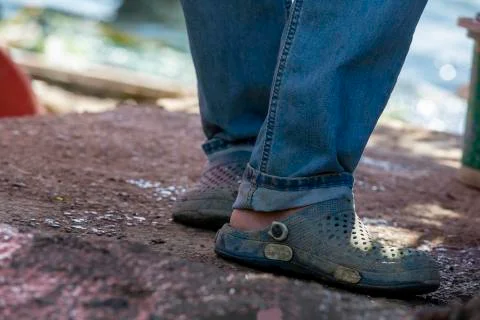 Man foot background Stock Photos