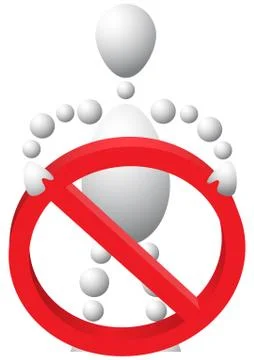 Man with forbidden sign Stock Illustration