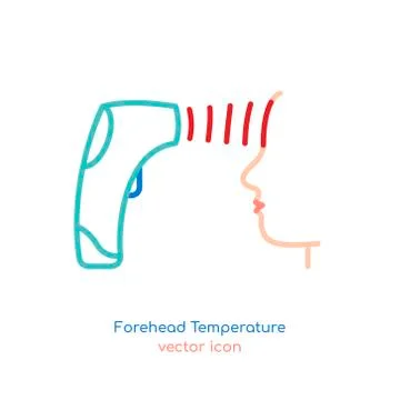 Man forehead temperature Stock Illustration