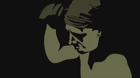 Man forges with a hammer Stock-Footage 73573966