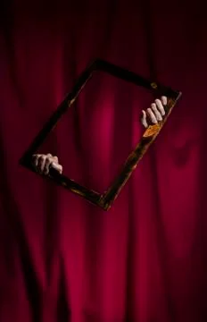 Man in the frame. Stock Photos