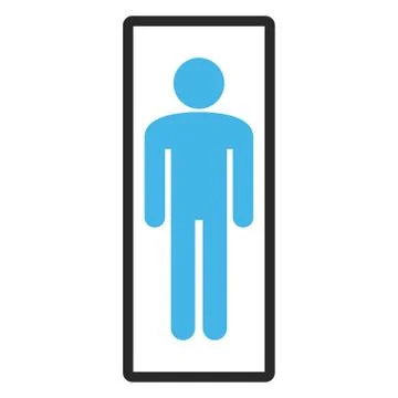Man Framed Glyph Icon Illustrazione stock
