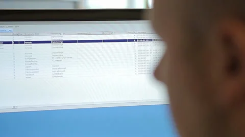 Man In Front Of A Computer (People) Stock Footage 34258137