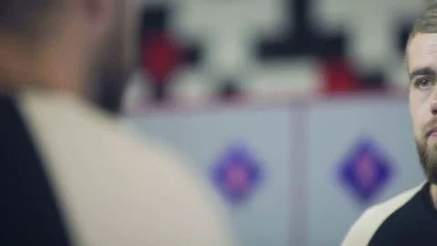 Man in front of mirror gets ready for the day Video stock 82633019