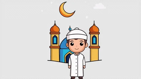 Man in front of a mosque Video stock 327853213