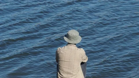 A man in front of the sea Stock Footage 154016299