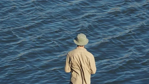 A man in front of the sea Stock Footage 154059133