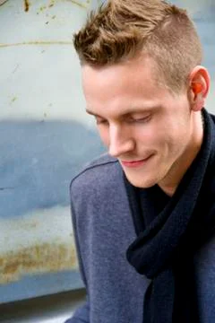 Man in front of a wall Stock Photos