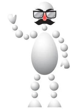 Man in funny terrible mask Stock Illustration