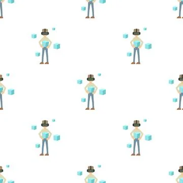 Man in futuristic glasses pattern seamless vector Illustrazione stock