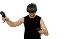 Try this One. Man Playing Video Game with Controller. Bearded Man Using  Virtual Reality Gamepad Stock Image - Image of game, gamepad: 213827793