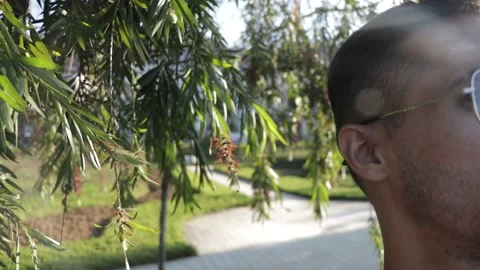 Man in the garden Stock Footage 154231636