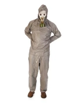 Man with gas mask Foto stock