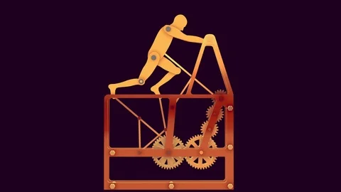 Man with gear Stock Footage 97888031