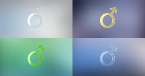 Man Gender 3d Icon Video stock 67848130