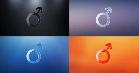 Man Gender 3d Icon Stock Footage 71476208