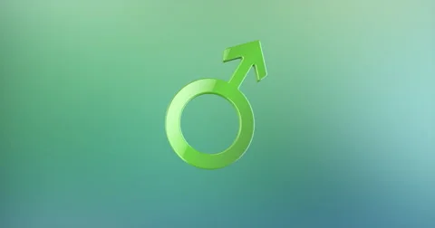 Man Gender Color 3d Icon Stock Footage