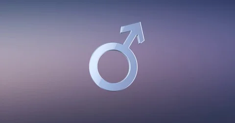 Man Gender Silver 3d Icon Stock Footage 71476393