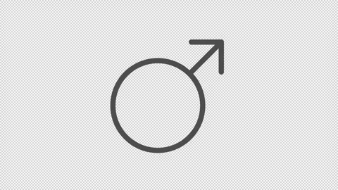 Man gender symbol. Stock Footage 306135012