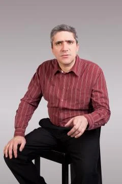 Man gesticulates hands Stock Photos