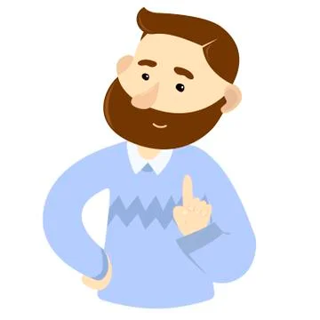 Man gesticulates Illustrazione stock