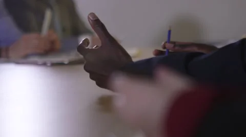 Man gestures at the meeting Stock-Footage 58232884