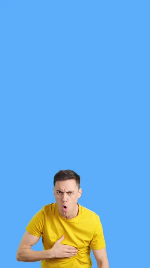 Man gesturing with hand that the food was very tasty Stock Footage 253174664