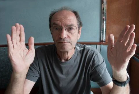 Man gesturing with hands Stock Photos