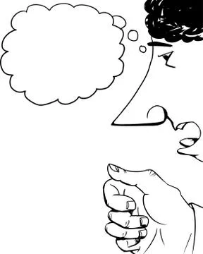 Man Gesturing Over White Stock Illustration