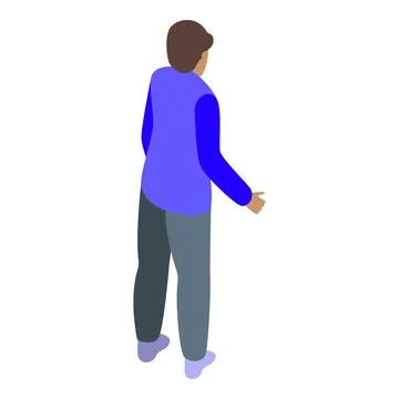 Man gesturing showing something isometric illustration Stock Illustration