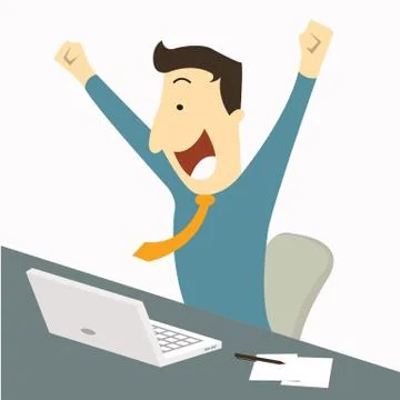 Man get job Stock Illustration